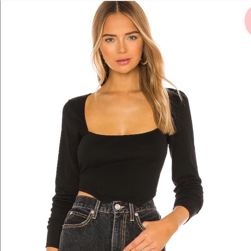 Revolve Square Neck Crop Top XS